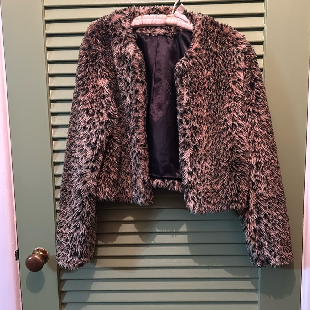 Leopard Fake Fur Jacket